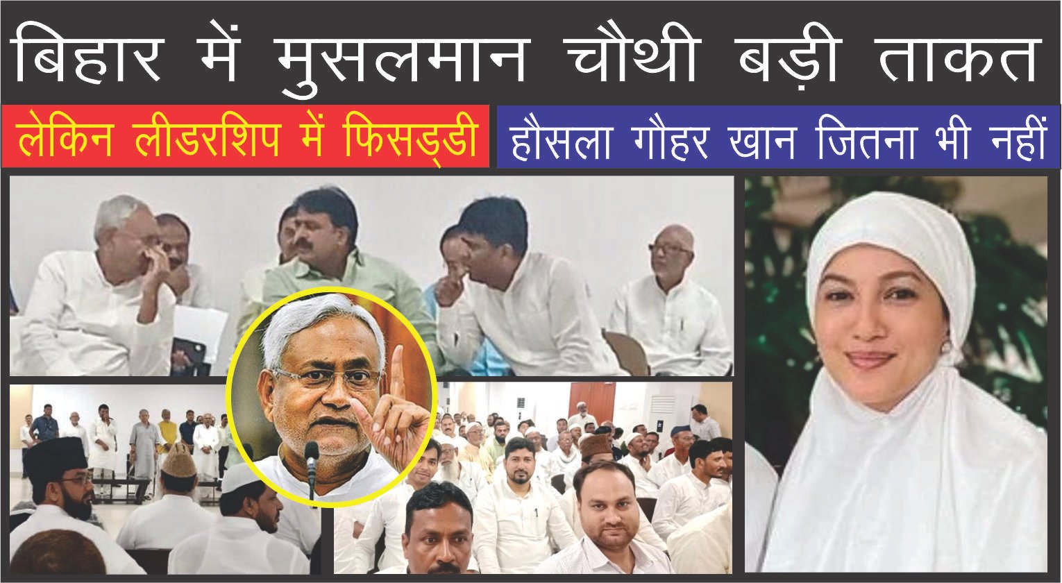 बिहार में मुसलमान चौथी बड़ी ताकत लेकिन लीडरशिप में फिसड्डी, हौसला गौहर खान जितना भी नहीं