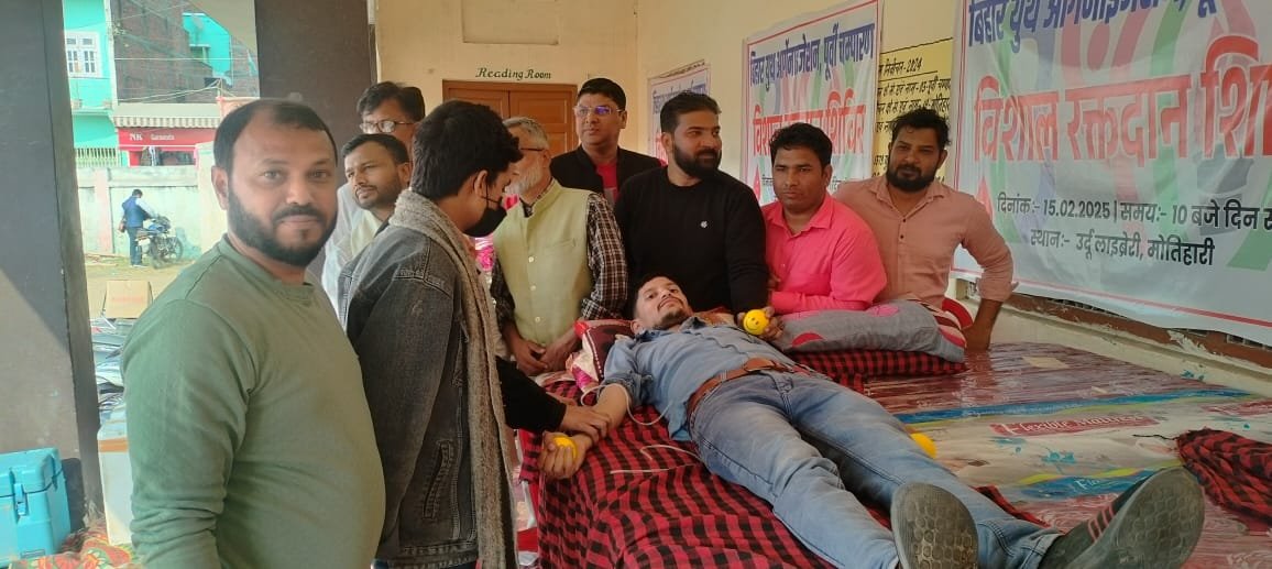 बीवाईओ की ओर से आयोजित रक्तदान शिविर में रिकॉर्ड 109 लोगों ने किया रक्तदान